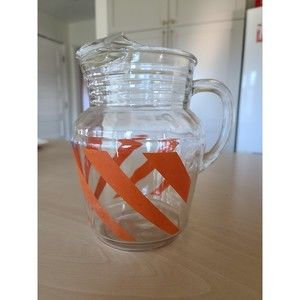 Vintage Orange Swirl Pitcher